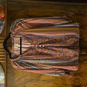 Fig and Flower Bohemian Style Blouse Size Medium